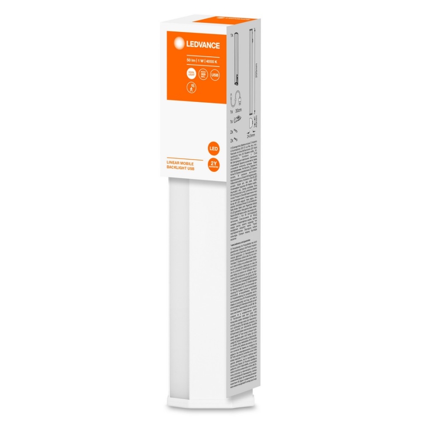 Ledvance - Réglette de cuisine avec détecteur MOBILE LED/1W/5V 500 mAh 20 cm