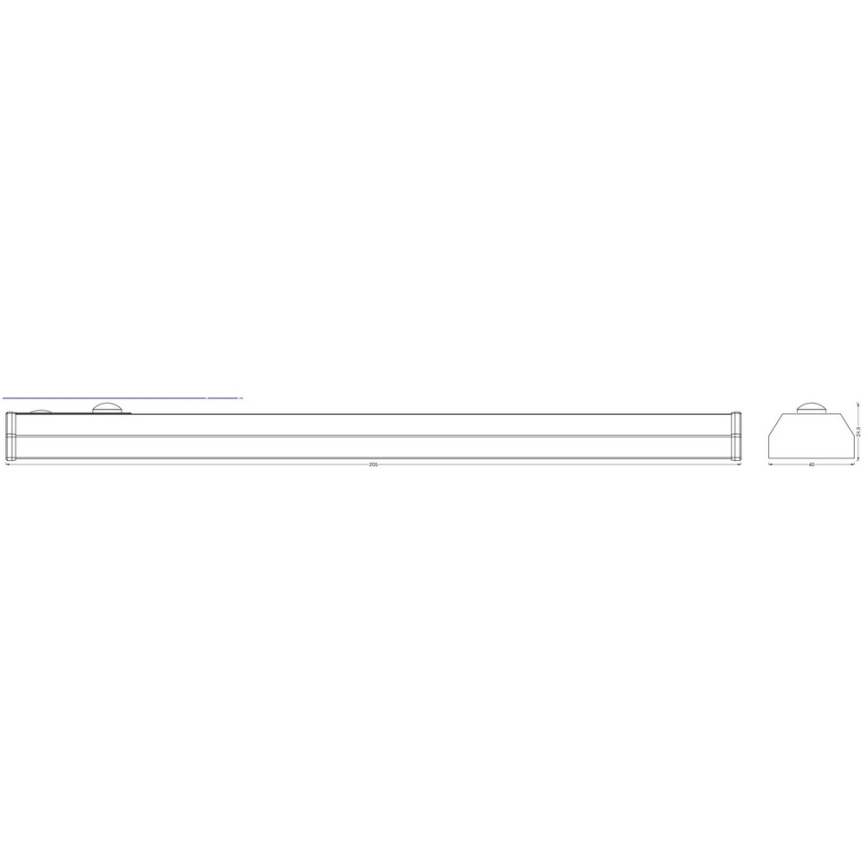 Ledvance - Réglette de cuisine avec détecteur MOBILE LED/1W/5V 500 mAh 20 cm