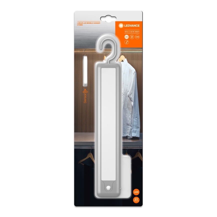 Ledvance - Spot de balisage suspendu avec détecteur MOBILE LED/2,35W/5V 1000 mAh