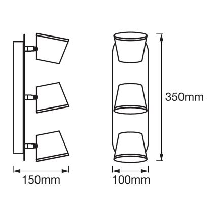 Ledvance - Spot de salle de bain LED SPOT 3xLED/7W/230V IP44 3000/4000K CRI 90 Ra