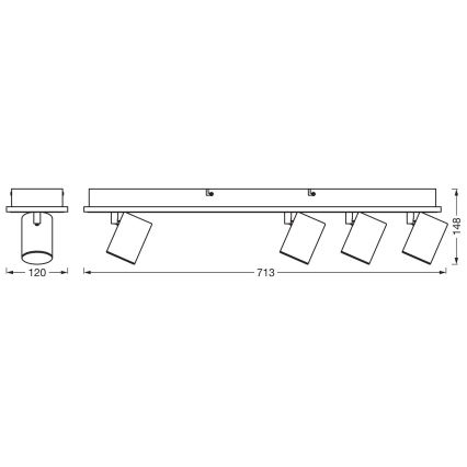 Ledvance - Spot DECOR MARS LED/58,5W/230V