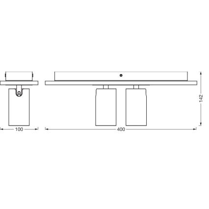 Ledvance - Spot DECOR MERCURY 2xGU10/3,4W/230V