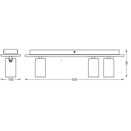 Ledvance - Spot DECOR MERCURY 3xGU10/3,4W/230V