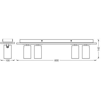 Ledvance - Spot DECOR MERCURY 4xGU10/3,4W/230V