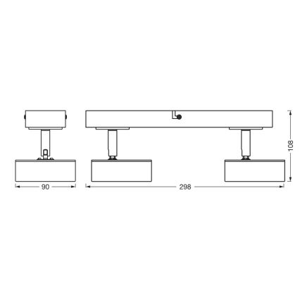 Ledvance - Spot DECOR PLUTO 2xLED/4,8W/230V