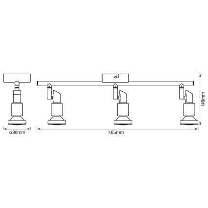 Ledvance - Spot LED SPOT 3xGU10/3W/230V