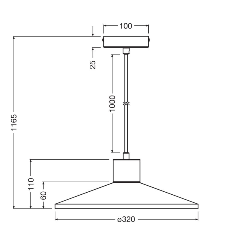 Ledvance - Suspension filaire DECOR PLASTER 1xE27/25W/230V d. 32 cm plâtre blanc