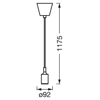 Ledvance - Suspension filaire PENDULUM BELL 1xE27/15W/230V blanc