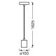 Ledvance - Suspension filaire PENDULUM ROBBIN 1xE27/15W/230V chrome brillant