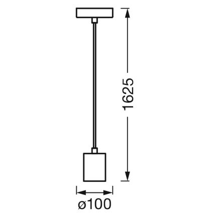 Ledvance - Suspension filaire PENDULUM ROBBIN 1xE27/15W/230V noir