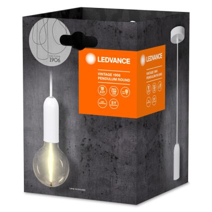 Ledvance - Suspension filaire PENDULUM ROUND 1xE27/15W/230V blanc