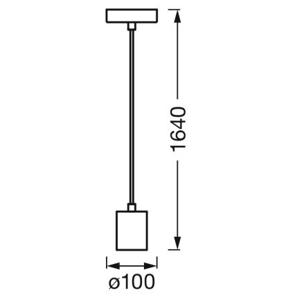 Ledvance - Suspension filaire PENDULUM ROUND 1xE27/15W/230V blanc