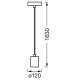 Ledvance - Suspension filaire PENDULUM ROUND 1xE27/15W/230V blanc