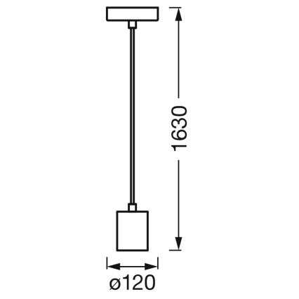 Ledvance - Suspension filaire PENDULUM ROUND 1xE27/15W/230V blanc