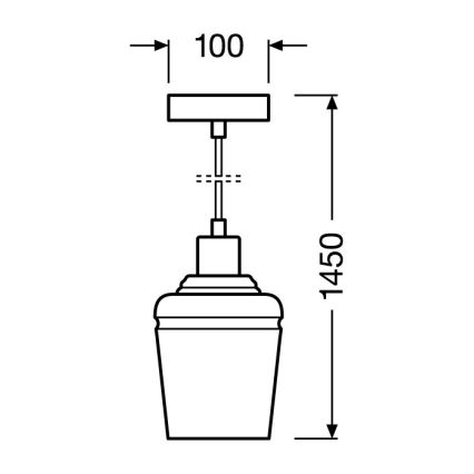 Ledvance - Suspension JAR 1xE27/40W/230V