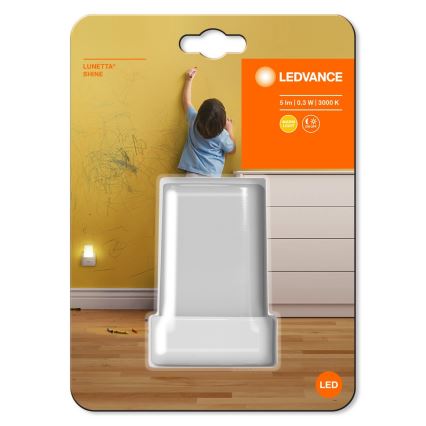 Ledvance - Veilleuse avec détecteur LUNETTA LED/0,28W/230V 3000K