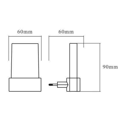 Ledvance - Veilleuse LED avec détecteur LUNETTA LED/0,28W/230V