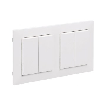 Legrand - 2x Interrupteur d'escalier double č. 5 avec cadre SUNO blanc