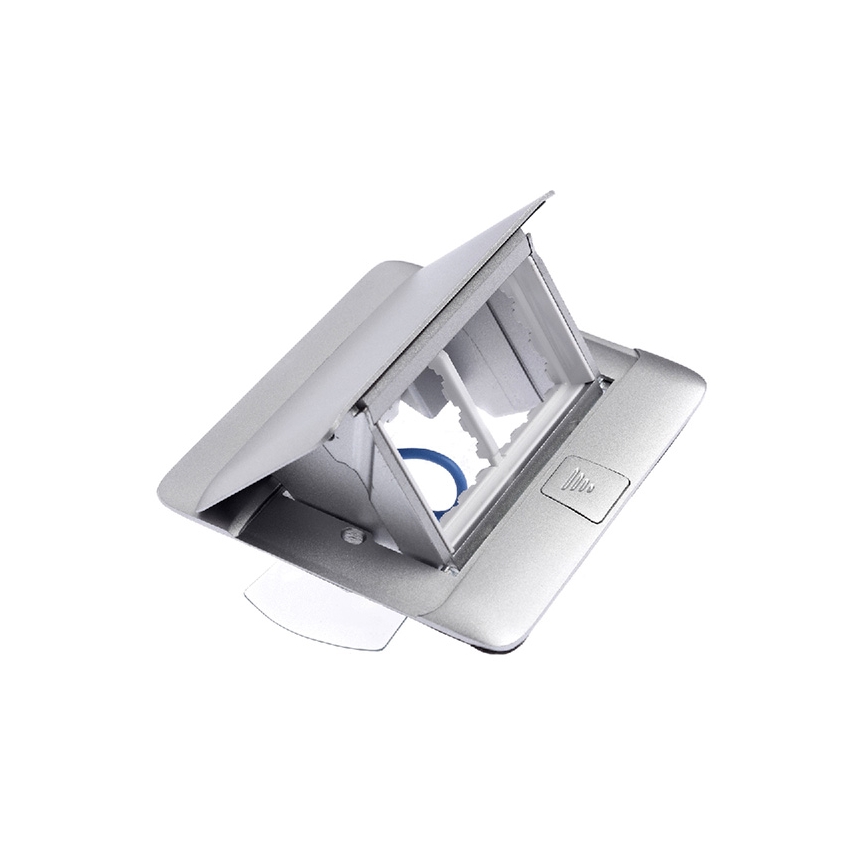Legrand 54011 - Cadre pour prise plan de travail POP-UP 4M aluminium
