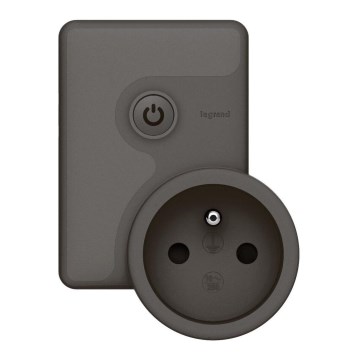 Legrand 64887 - Prise mobile connectée VALENA 230V Wi-Fi IP41 noire