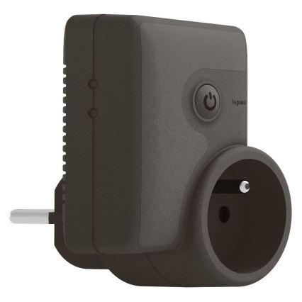 Legrand 64887 - Prise mobile connectée VALENA 230V Wi-Fi IP41 noire