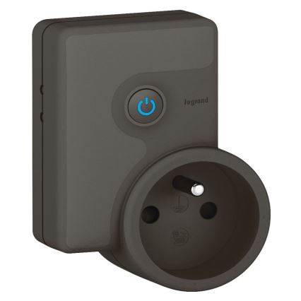 Legrand 64887 - Prise mobile connectée VALENA 230V Wi-Fi IP41 noire