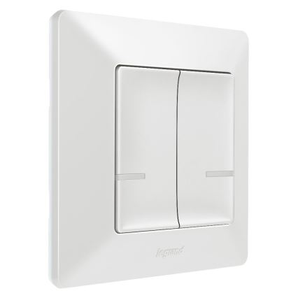 Legrand 752187- Interrupteur sans fil connecté à 2 boutons VALENA 1xCR2032 Wi-Fi IP40