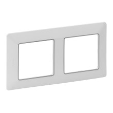 Legrand 754032 - Cadre pour interrupteur VALENA LIFE 2P blanc/Chrome