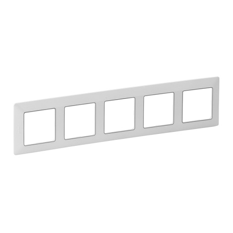 Legrand 754035 - Cadre pour interrupteur VALENA LIFE 5P blanc/Chrome