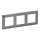 Legrand 754153 - Cadre 3 postes pour interrupteurs VALENA LIFE, finition inox