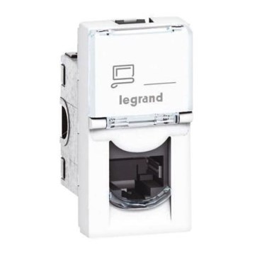 Legrand 76551 - Prise MOSAIC 1xRJ45 class 5E UTP 1M blanc