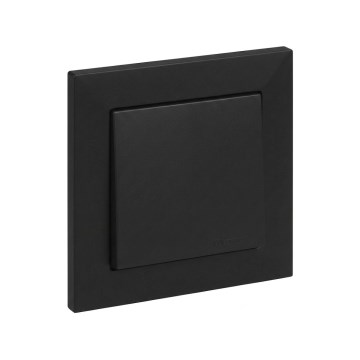 Legrand - Bouton simple n° 1/0 avec cadre SUNO noir