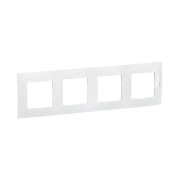 Legrand - Cadre 4 postes NILOE blanc