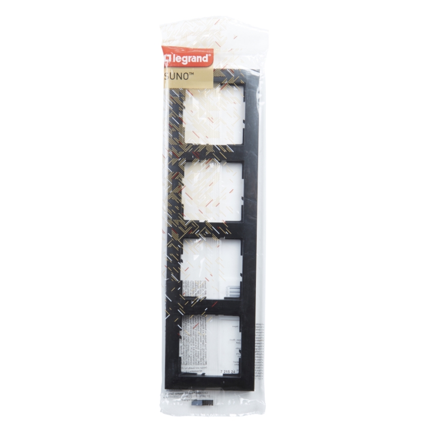 Legrand - Cadre 4 postes SUNO noir