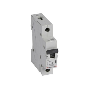 Legrand - Disjoncteur monophasé RX3 1P, courbe C, 20 A, pouvoir de coupure 6 kA
