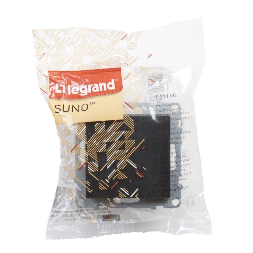 Legrand - Interrupteur d'escalier č. 6 sans cadre SUNO noir