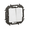 Legrand - Interrupteur double sans cadre n°5 NILOE blanc