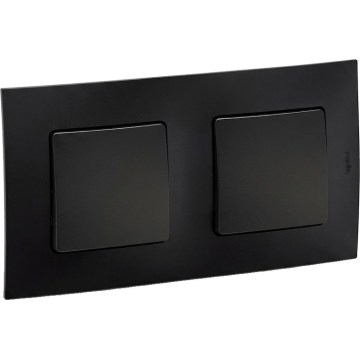 Legrand - Interrupteur double unipolaire n° 1 avec cadre NILOE noir