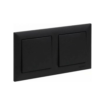 Legrand - Interrupteur double unipolaire n° 1 avec cadre SUNO noir