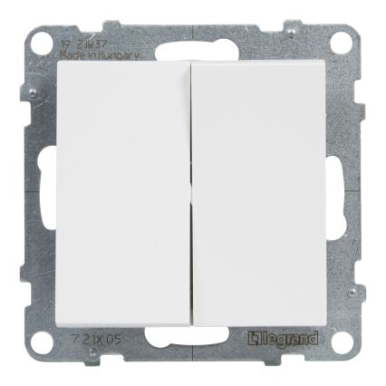 Legrand - Interrupteur double va-et-vient č. 5 sans cadre SUNO blanc