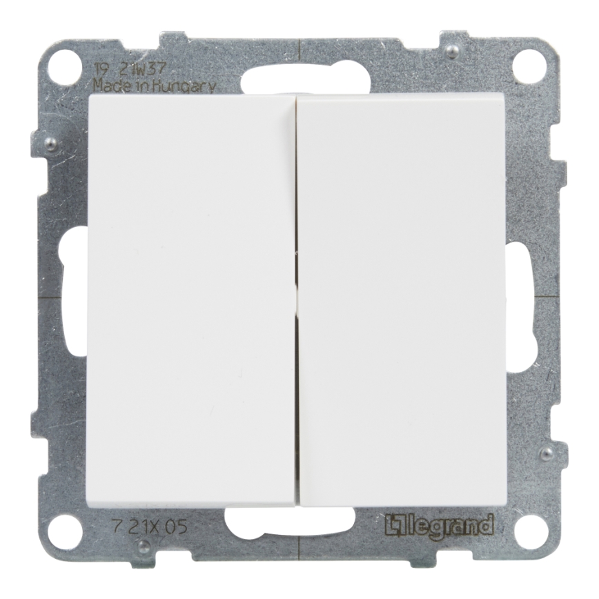 Legrand - Interrupteur double va-et-vient č. 5 sans cadre SUNO blanc