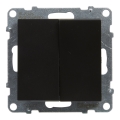 Legrand - Interrupteur double va-et-vient n° 5 sans cadre SUNO noir