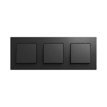 Legrand - Interrupteur triple unipolaire n° 1 avec cadre NILOE STEP noir