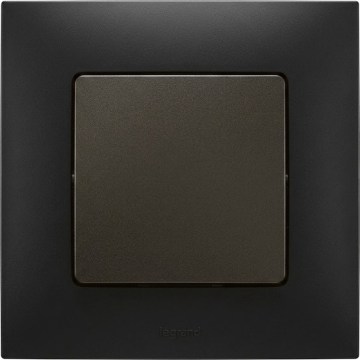 Legrand - Interrupteur unipolaire avec cadre n° 1 NILOE noir
