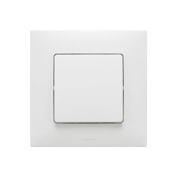 Legrand - Interrupteur unipolaire n° 1/0 avec cadre NILOE, blanc