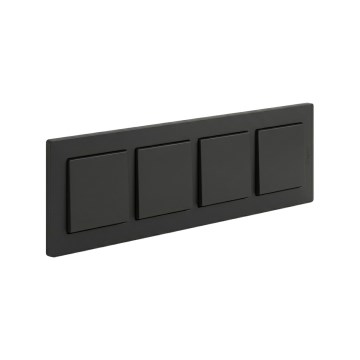 Legrand - Interrupteur unipolaire quadruple n° 1 avec cadre NILOE STEP noir