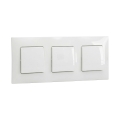 Legrand - Interrupteur unipolaire triple n° 1 avec cadre NILOE blanc