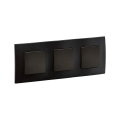 Legrand - Interrupteur unipolaire triple n° 1 avec cadre NILOE noir