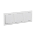 Legrand - Interrupteur unipolaire triple n° 1 avec cadre SUNO blanc
