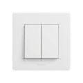 Legrand - Interrupteur va-et-vient double 6+6 avec cadre NILOE STEP blanc